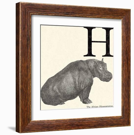 Animal Alphabet - H-The Vintage Collection-Framed Giclee Print