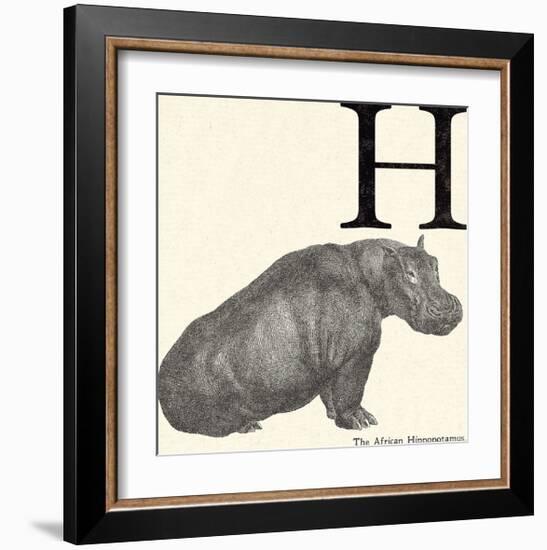 Animal Alphabet - H-The Vintage Collection-Framed Giclee Print