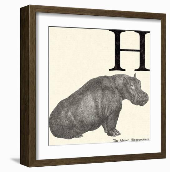 Animal Alphabet - H-The Vintage Collection-Framed Giclee Print