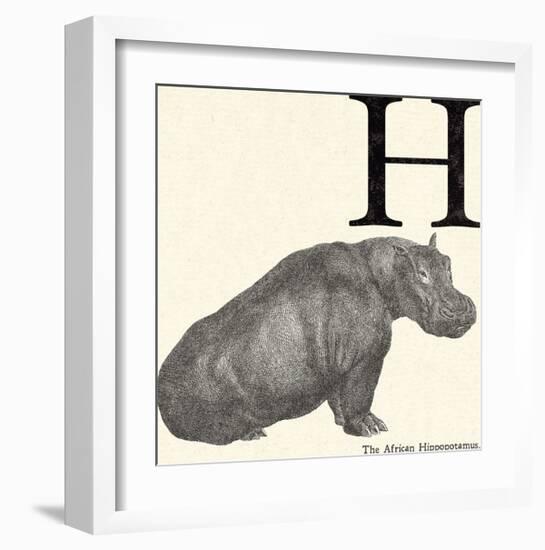 Animal Alphabet - H-The Vintage Collection-Framed Giclee Print