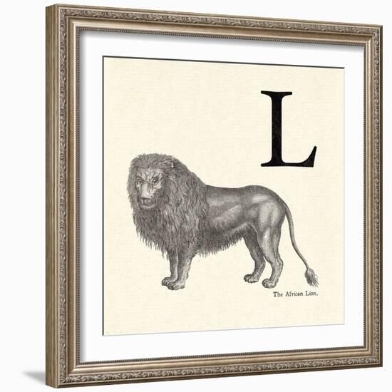 Animal Alphabet - L-The Vintage Collection-Framed Giclee Print