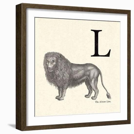 Animal Alphabet - L-The Vintage Collection-Framed Giclee Print