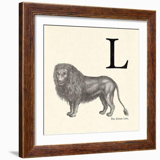 Animal Alphabet - L-The Vintage Collection-Framed Giclee Print