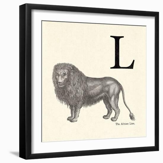 Animal Alphabet - L-The Vintage Collection-Framed Giclee Print