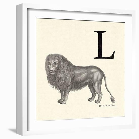 Animal Alphabet - L-The Vintage Collection-Framed Giclee Print