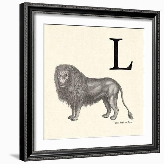 Animal Alphabet - L-The Vintage Collection-Framed Giclee Print