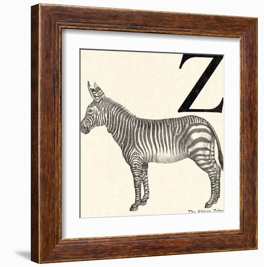 Animal Alphabet - Z-The Vintage Collection-Framed Giclee Print
