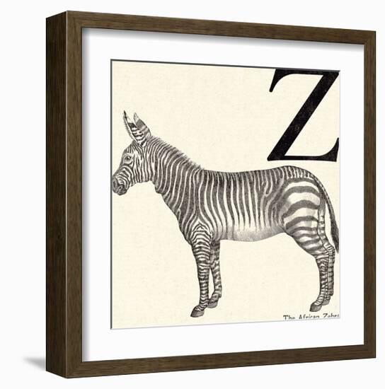 Animal Alphabet - Z-The Vintage Collection-Framed Giclee Print