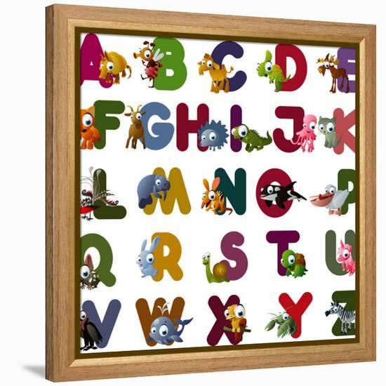 Animal Alphabet-chaikades-Framed Stretched Canvas