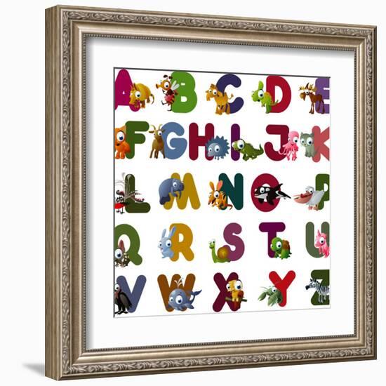 Animal Alphabet-chaikades-Framed Art Print