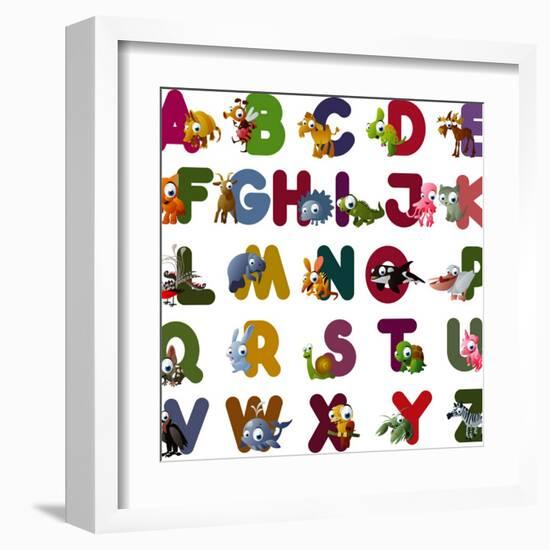 Animal Alphabet-chaikades-Framed Art Print