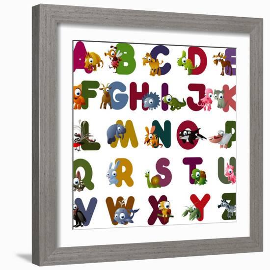 Animal Alphabet-chaikades-Framed Premium Giclee Print