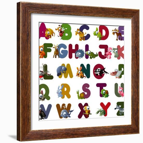 Animal Alphabet-chaikades-Framed Art Print