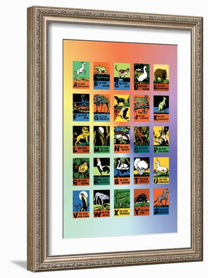 Animal Alphabet-Charles Buckles Falls-Framed Art Print