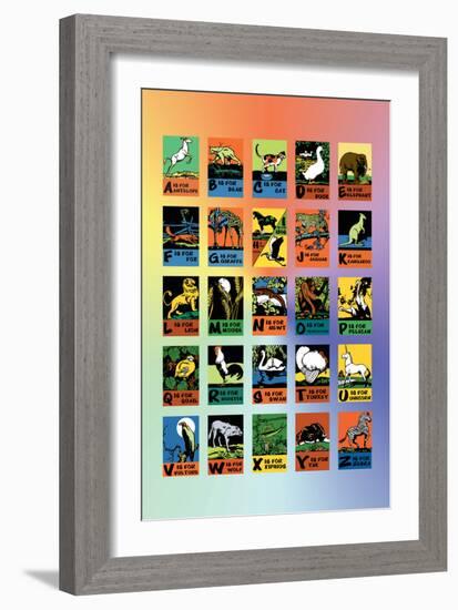 Animal Alphabet-Charles Buckles Falls-Framed Art Print