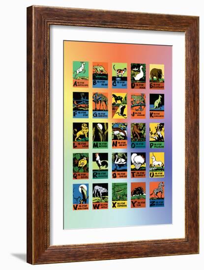 Animal Alphabet-Charles Buckles Falls-Framed Art Print