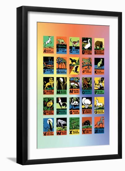 Animal Alphabet-Charles Buckles Falls-Framed Art Print