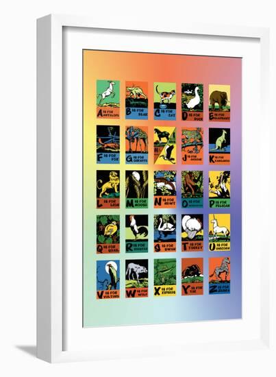 Animal Alphabet-Charles Buckles Falls-Framed Art Print