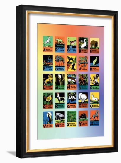 Animal Alphabet-Charles Buckles Falls-Framed Art Print