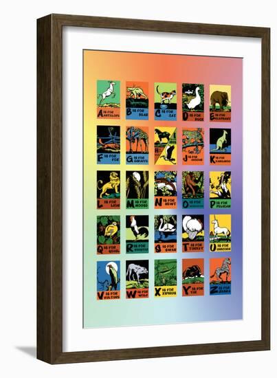Animal Alphabet-Charles Buckles Falls-Framed Premium Giclee Print