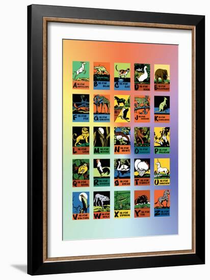 Animal Alphabet-Charles Buckles Falls-Framed Premium Giclee Print