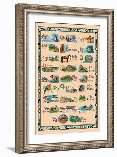 Animal Alphabet-null-Framed Premium Giclee Print