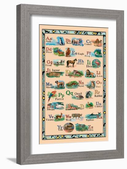 Animal Alphabet-null-Framed Premium Giclee Print