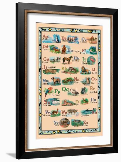 Animal Alphabet-null-Framed Premium Giclee Print