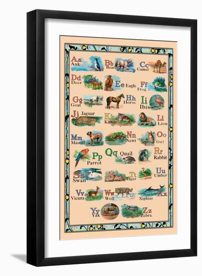 Animal Alphabet-null-Framed Premium Giclee Print