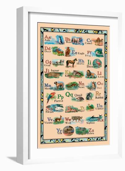 Animal Alphabet-null-Framed Premium Giclee Print