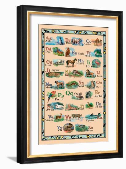 Animal Alphabet-null-Framed Premium Giclee Print
