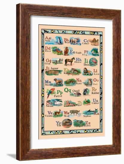 Animal Alphabet-null-Framed Art Print