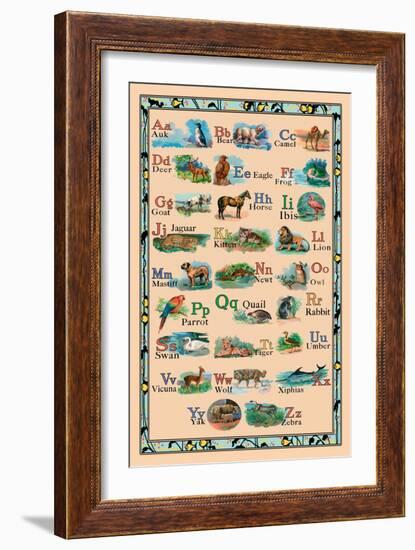 Animal Alphabet-null-Framed Art Print