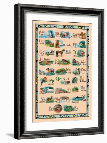 Animal Alphabet-null-Framed Art Print