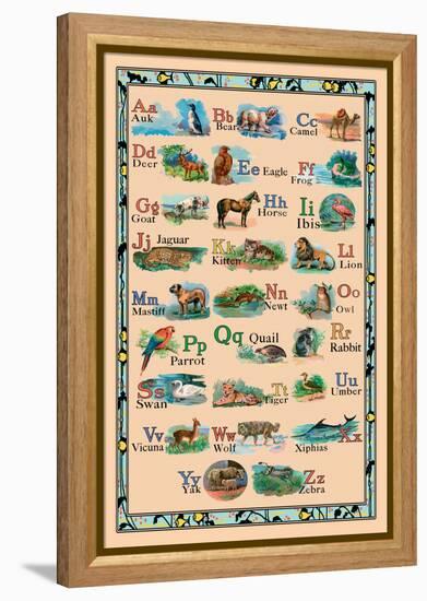 Animal Alphabet-null-Framed Stretched Canvas