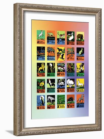 Animal Alphabet-Charles Buckles Falls-Framed Art Print