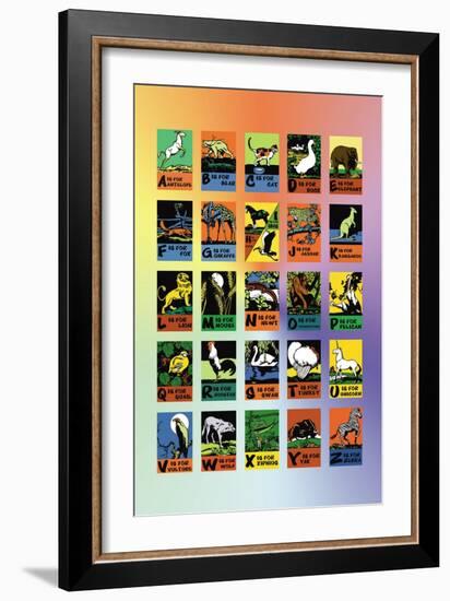 Animal Alphabet-Charles Buckles Falls-Framed Art Print