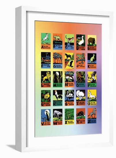 Animal Alphabet-Charles Buckles Falls-Framed Art Print