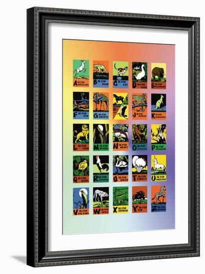 Animal Alphabet-Charles Buckles Falls-Framed Art Print