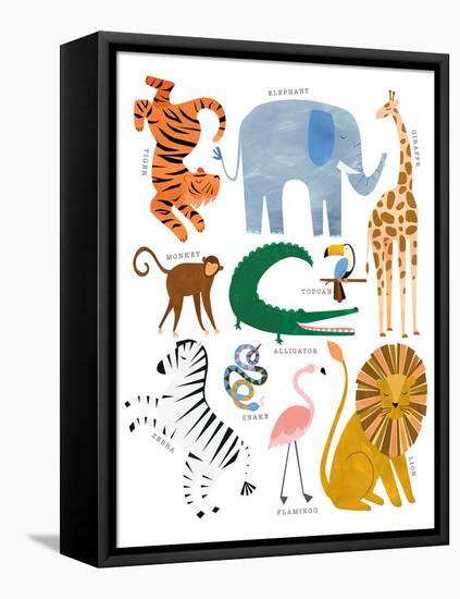 Animal Chart-Emily Kopcik-Framed Stretched Canvas