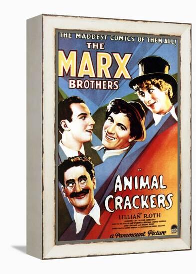Animal Crackers, Groucho Marx, Zeppo Marx, Chico Marx, Harpo Marx, 1930-null-Framed Stretched Canvas