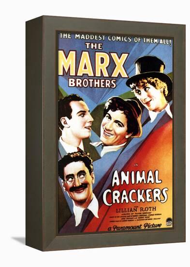 Animal Crackers, Groucho Marx, Zeppo Marx, Chico Marx, Harpo Marx, 1930-null-Framed Stretched Canvas