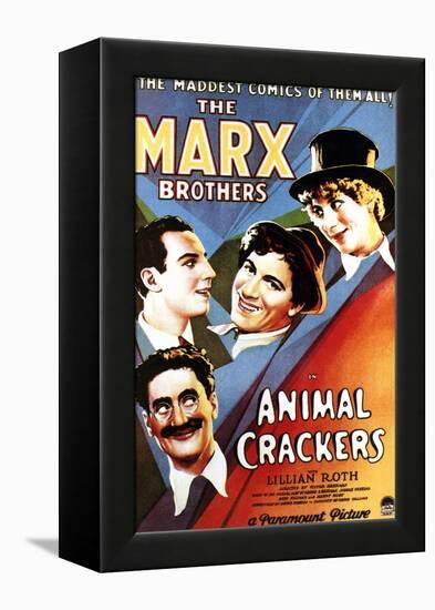 Animal Crackers, Groucho Marx, Zeppo Marx, Chico Marx, Harpo Marx, 1930-null-Framed Stretched Canvas