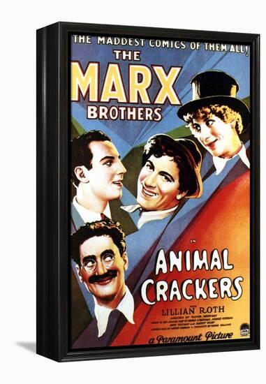 Animal Crackers, Groucho Marx, Zeppo Marx, Chico Marx, Harpo Marx, 1930-null-Framed Stretched Canvas