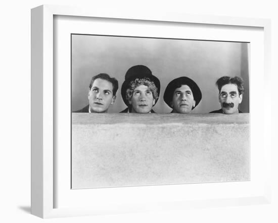 Animal Crackers, Zeppo Marx, Harpo Marx, Chico Marx, Groucho Marx, 1930-null-Framed Photo