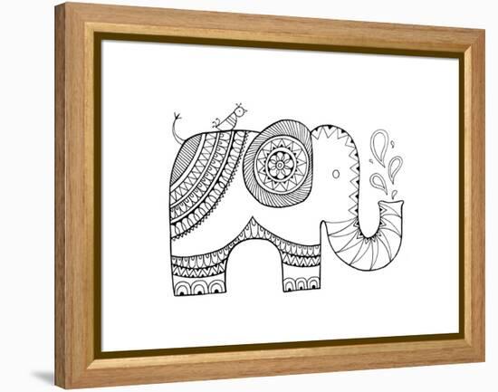 Animal Elephant 3-Neeti Goswami-Framed Stretched Canvas