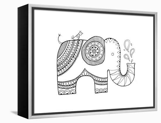 Animal Elephant 3-Neeti Goswami-Framed Stretched Canvas