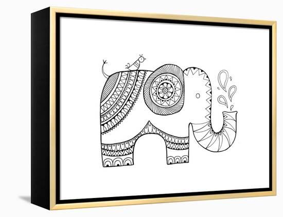 Animal Elephant 3-Neeti Goswami-Framed Stretched Canvas