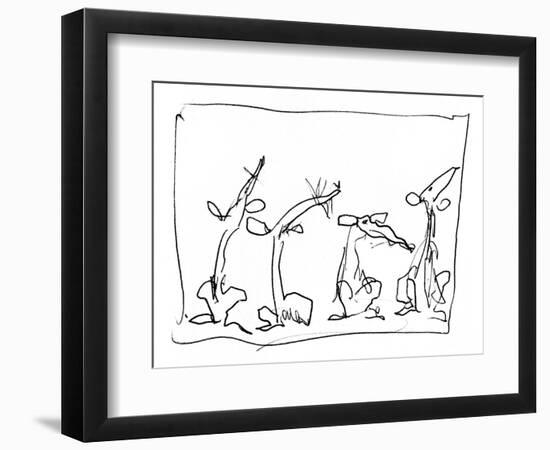 Animal Farm, p12 Chapt 1, 1995 (drawing)-Ralph Steadman-Framed Giclee Print