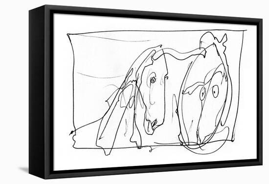 Animal Farm, p25 Chapt 2, 1995 (drawing)-Ralph Steadman-Framed Premier Image Canvas